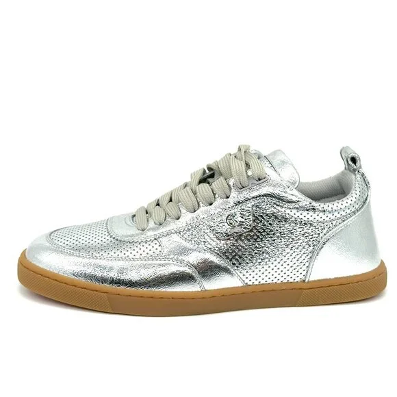 Christian Louboutin TUTTI RUI Donna Perforated Leather Sneakers Flat Shoes - Picture 5 of 16